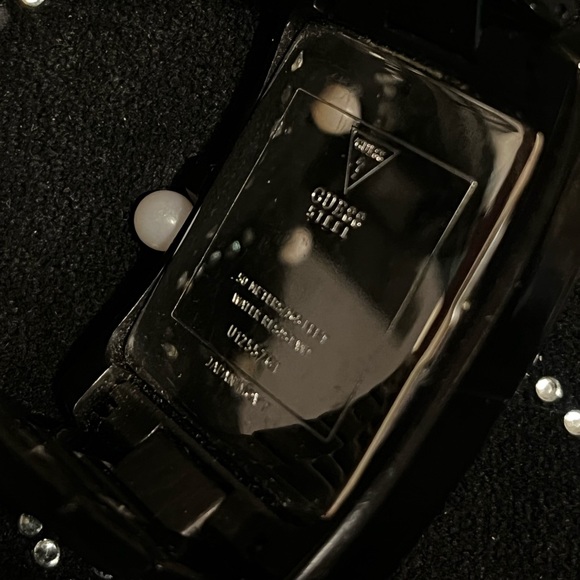 Guess Watch, Men's Diamond Accent Black Ion Plated Stainless Steel Bracelet - Picture 3 of 4